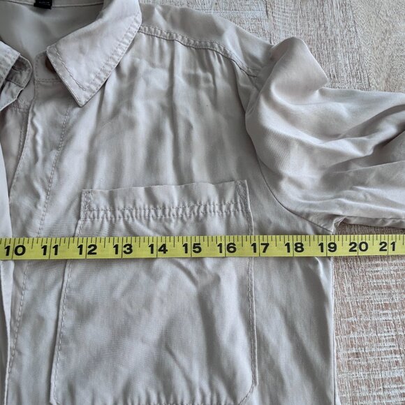 Banana Republic Light Tan UTILITY JUMPSUIT Roll-Tab Sleeves Size 4 - Picture 9 of 14